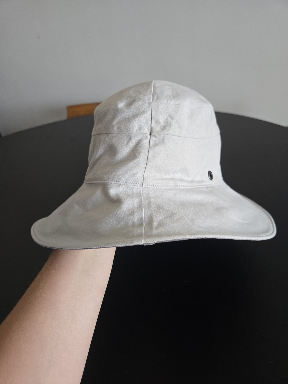 ​Arc'teryx Vintage Cotton Bucket Sun Hat Wide Brim Grey Beige EUC - Picture 8 of 12